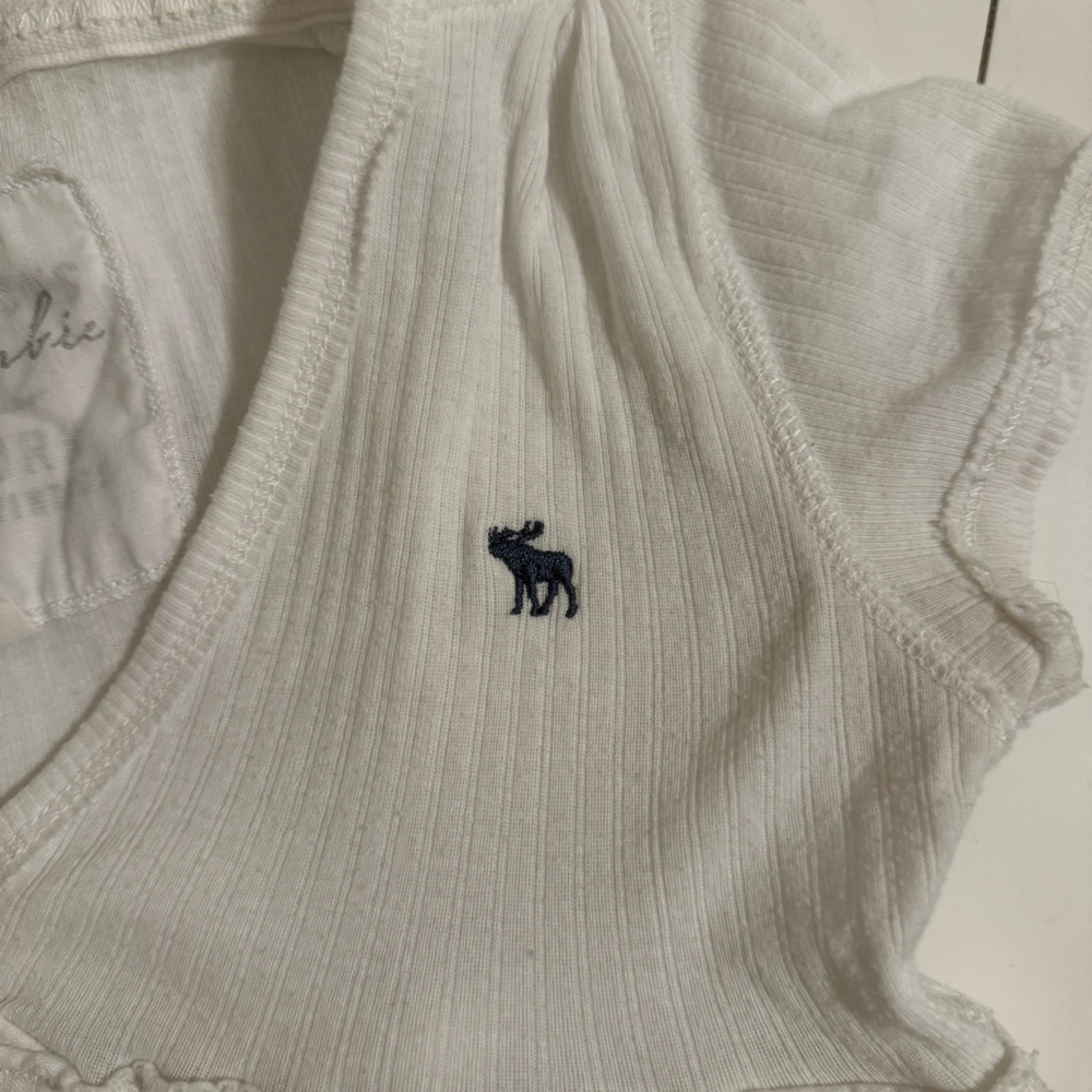 Abercrombie & Fitch vintage hooded ribbed babydoll short sleeve top - Picture 4 of 7